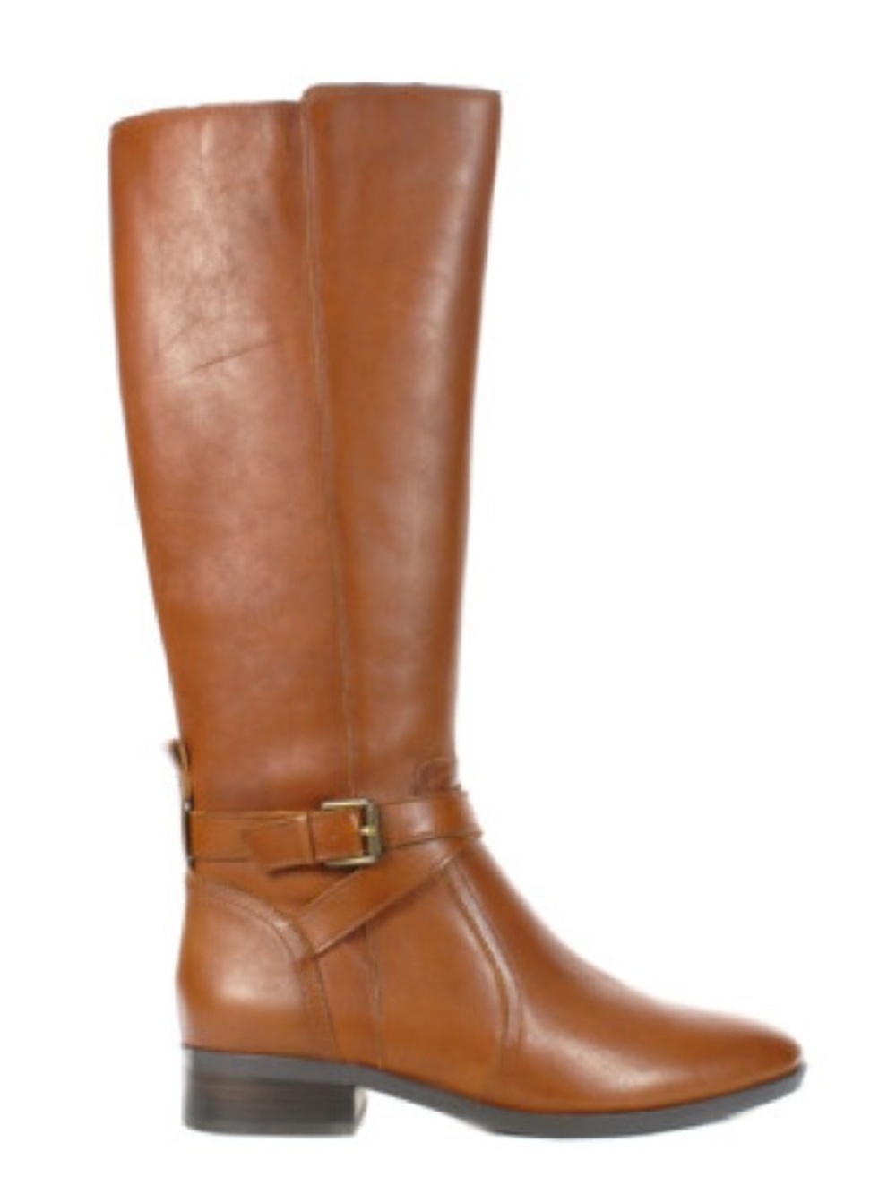 Naturalizer Rena Brown Leather Boots Wide Calf